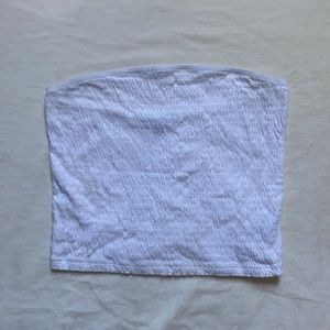 American Eagle White Cropped Tube Top